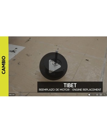 TIBET MINI * VENTILADOR PLAFÓN LED NEGRO CON MANDO